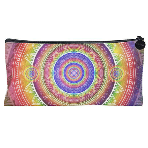 Cosmic Journey Mandala - flat pencil case by InspiredImages
