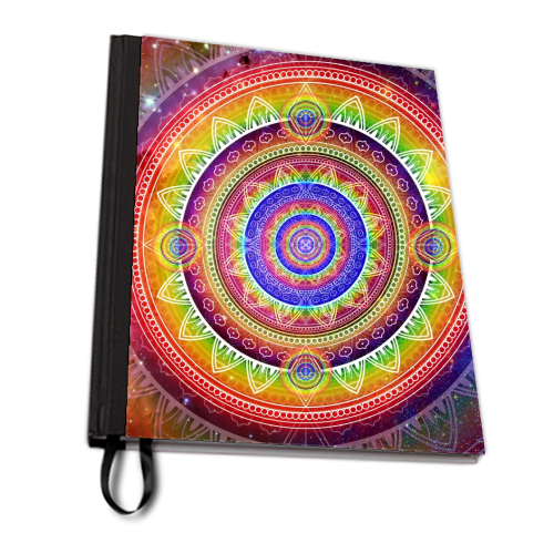 Cosmic Journey Mandala - personalised A4, A5, A6 notebook by InspiredImages