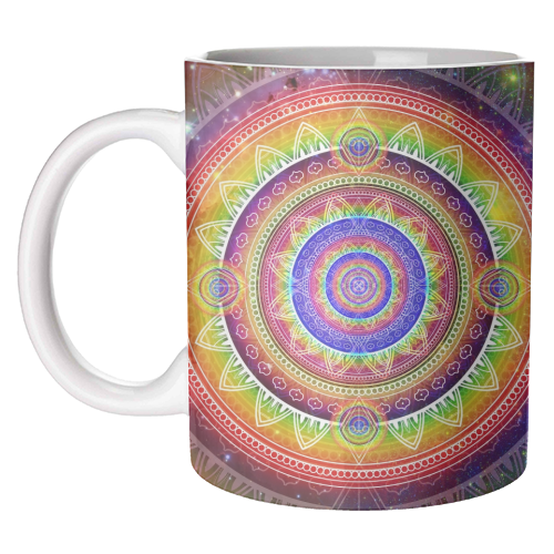 Cosmic Journey Mandala - unique mug by InspiredImages