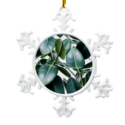 Tropical Elastica - snowflake decoration by Uma Prabhakar Gokhale