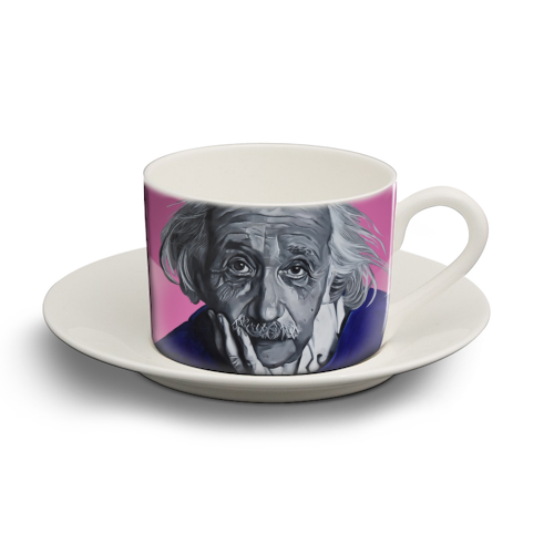Genius - personalised cup and saucer by Kirstie Taylor