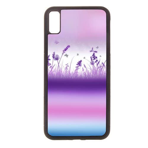 Spring Meadow Haze Pink Purple Blue - stylish phone case by InspiredImages