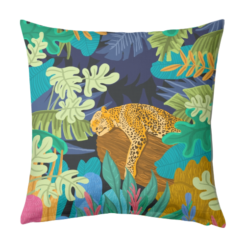 Sleeping Panther - designed cushion by Uma Prabhakar Gokhale