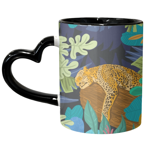 Sleeping Panther - unique mug by Uma Prabhakar Gokhale