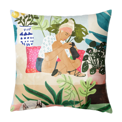 Miss Blogger - designed cushion by Uma Prabhakar Gokhale
