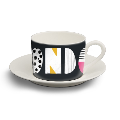 London Love - personalised cup and saucer by Nichola Cowdery