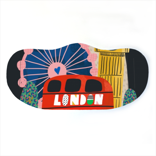 London Love - face cover mask by Nichola Cowdery