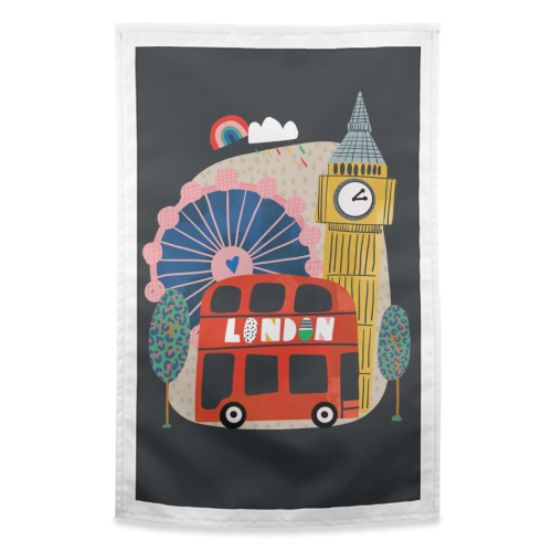 London Love - funny tea towel by Nichola Cowdery