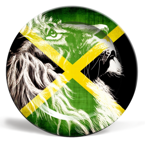 King Of Jamaica - ceramic dinner plate by InspiredImages