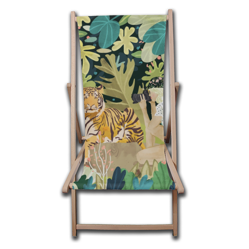Tiger Sighting - canvas deck chair by Uma Prabhakar Gokhale