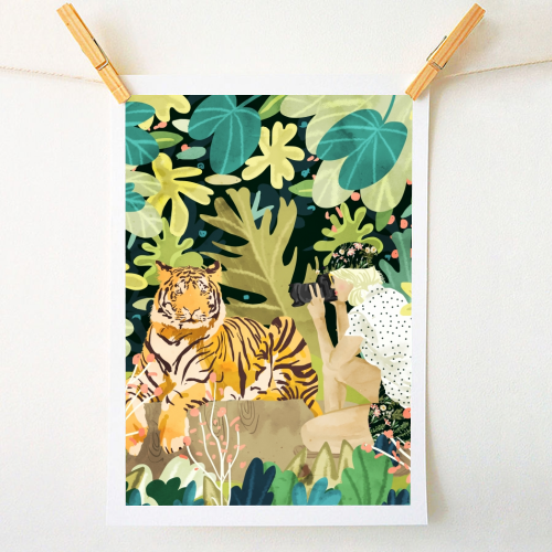 Tiger Sighting - A1 - A4 art print by Uma Prabhakar Gokhale