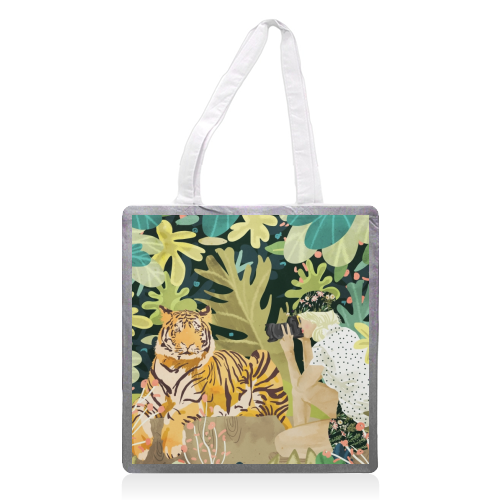 Tiger Sighting - printed tote bag by Uma Prabhakar Gokhale