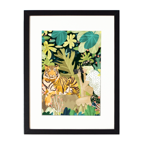 Tiger Sighting - framed poster print by Uma Prabhakar Gokhale