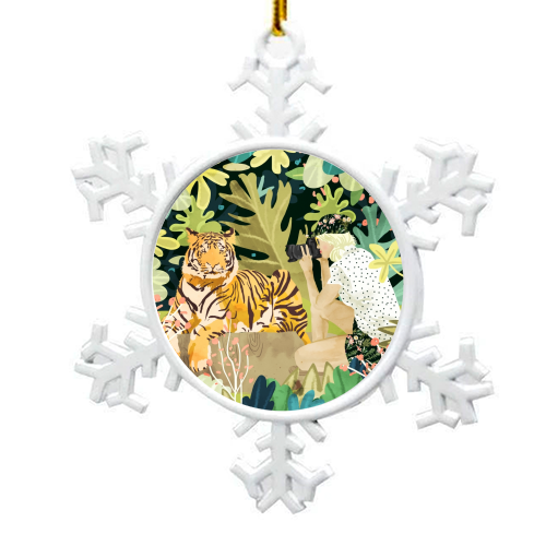 Tiger Sighting - snowflake decoration by Uma Prabhakar Gokhale