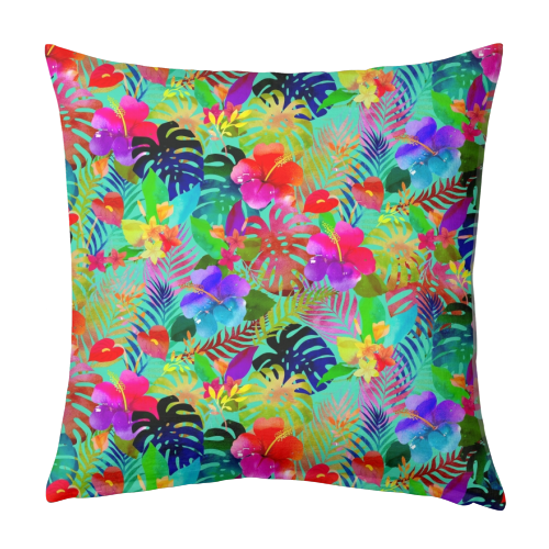 Hawaiian Hibiscus - designed cushion by Colour Pop Prints
