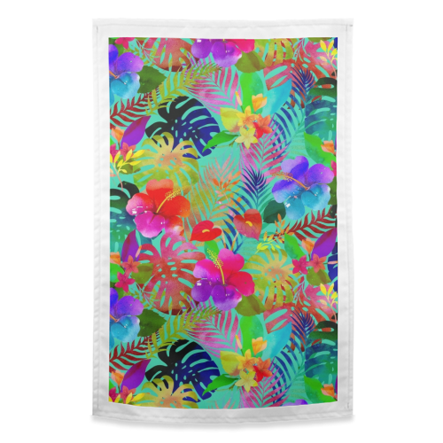 Hawaiian Hibiscus - funny tea towel by Colour Pop Prints