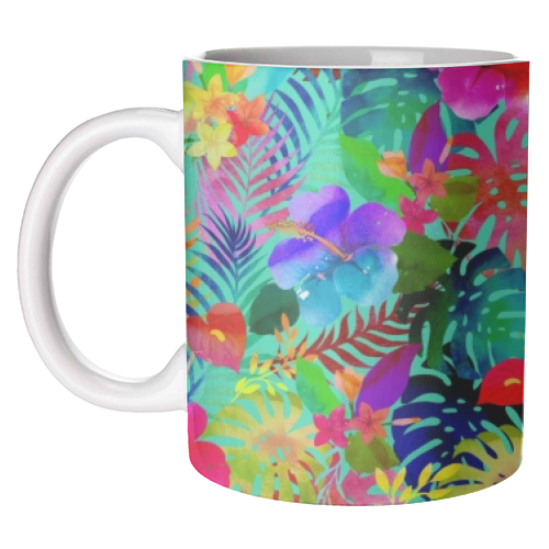 Hawaiian Hibiscus - unique mug by Colour Pop Prints