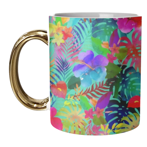 Hawaiian Hibiscus - unique mug by Colour Pop Prints