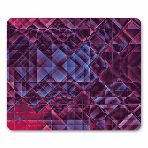 Pixels blue red - funny mouse mat by Justyna Jaszke