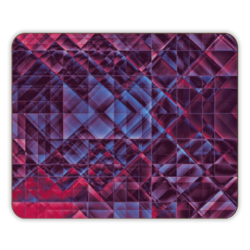 Pixels blue red - designer placemat by Justyna Jaszke