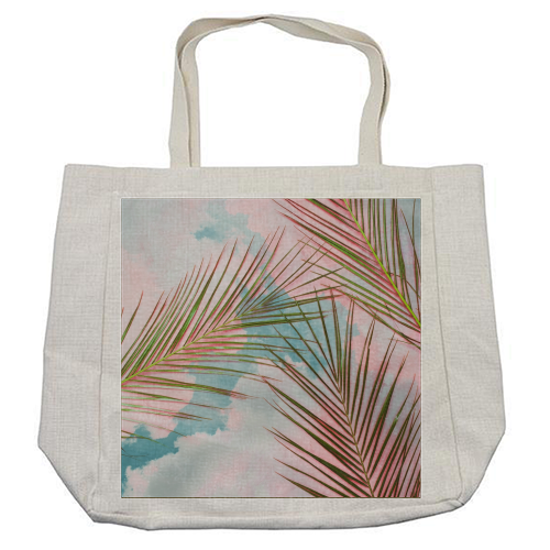 Palms + Sky - cool beach bag by Uma Prabhakar Gokhale