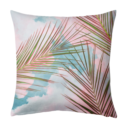 Palms + Sky - designed cushion by Uma Prabhakar Gokhale
