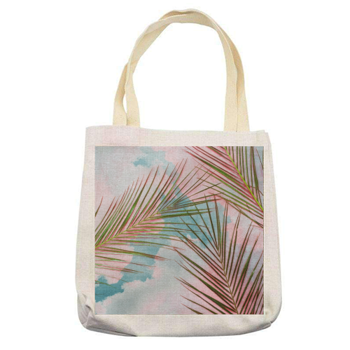 Palms + Sky - printed tote bag by Uma Prabhakar Gokhale