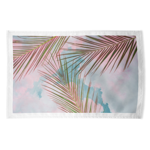 Palms + Sky - funny tea towel by Uma Prabhakar Gokhale