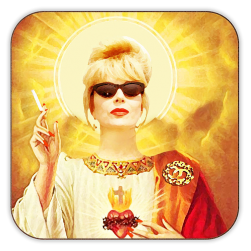 Patron Saint Of Fab - Patsy - personalised beer coaster by Wallace Elizabeth