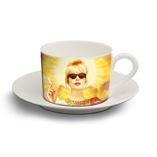 Patron Saint Of Fab - Patsy - personalised cup and saucer by Wallace Elizabeth