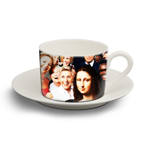 Art of Selfies - personalised cup and saucer by Wallace Elizabeth