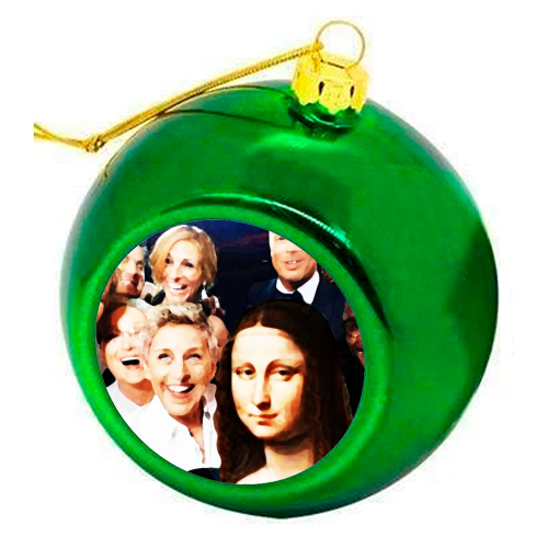 Art of Selfies - colourful christmas bauble by Wallace Elizabeth