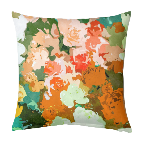 Velvet Floral - designed cushion by Uma Prabhakar Gokhale