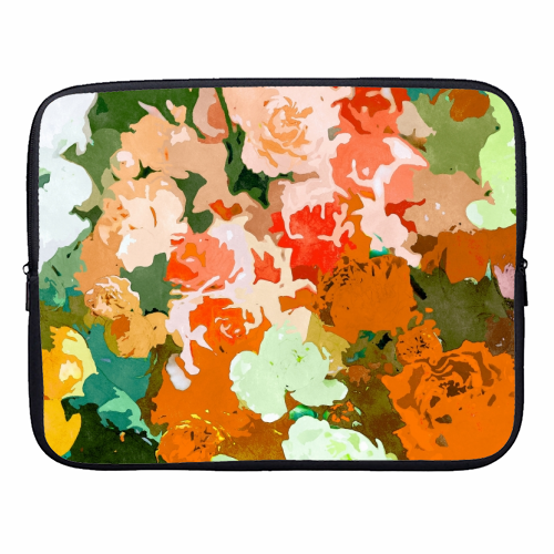 Velvet Floral - designer laptop sleeve by Uma Prabhakar Gokhale