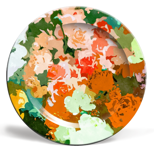 Velvet Floral - ceramic dinner plate by Uma Prabhakar Gokhale