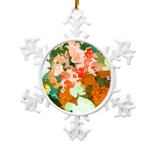 Velvet Floral - snowflake decoration by Uma Prabhakar Gokhale