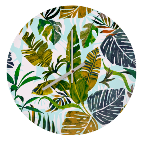 Leaves of the jungle - quirky wall clock by MMarta BC
