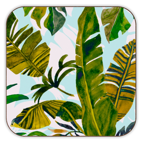 Leaves of the jungle - personalised beer coaster by MMarta BC
