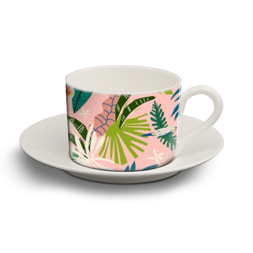Jungle simple drawing 01 - personalised cup and saucer by MMarta BC