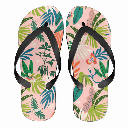 Jungle simple drawing 01 - funny flip flops by MMarta BC
