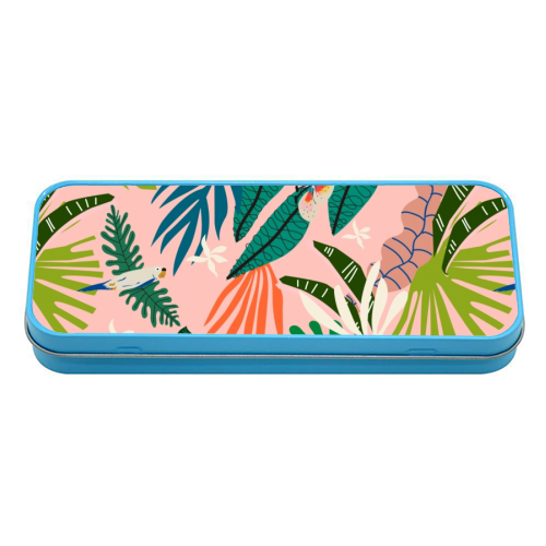Jungle simple drawing 01 - tin pencil case by MMarta BC