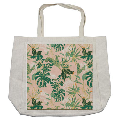 Exotic forest leaves - cool beach bag by MMarta BC
