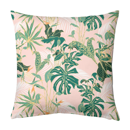 Exotic forest leaves - designed cushion by MMarta BC