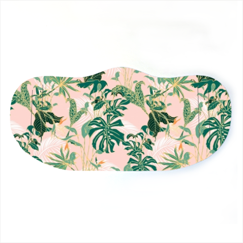 Exotic forest leaves - face cover mask by MMarta BC