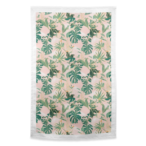 Exotic forest leaves - funny tea towel by MMarta BC