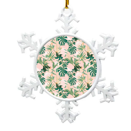 Exotic forest leaves - snowflake decoration by MMarta BC