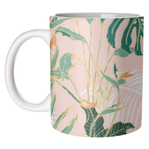 Exotic forest leaves - unique mug by MMarta BC