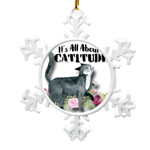 Catitude - snowflake decoration by Eunice Buchanan