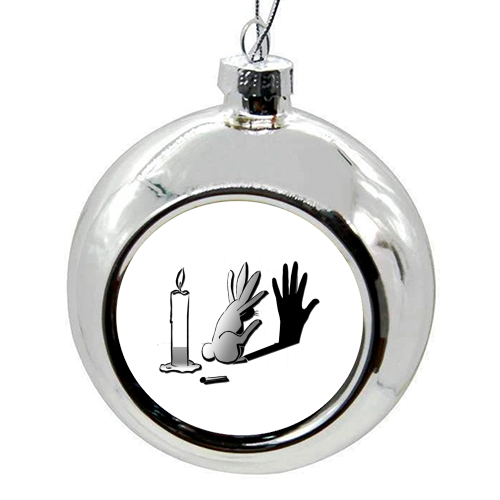 Shadow Rabbit by LightIllusions.com - colourful christmas bauble by Eunice Buchanan