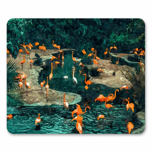 Flamingo Creek - funny mouse mat by Uma Prabhakar Gokhale